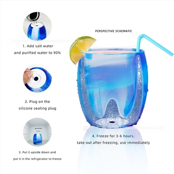 Pahar din silicon pentru gheață, răcire bere, tavă de gheață creativă
