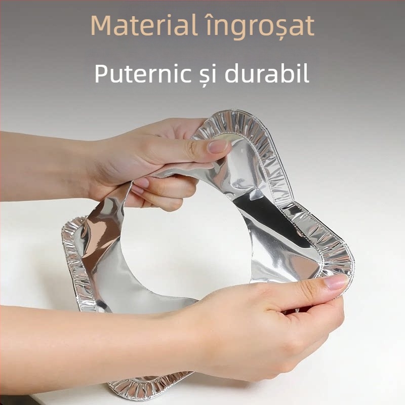 Pad antiulei pentru aragaz pe gaz, protecție bucătărie, inel pătrat din folie de aluminiu, rezistent la temperaturi înalte