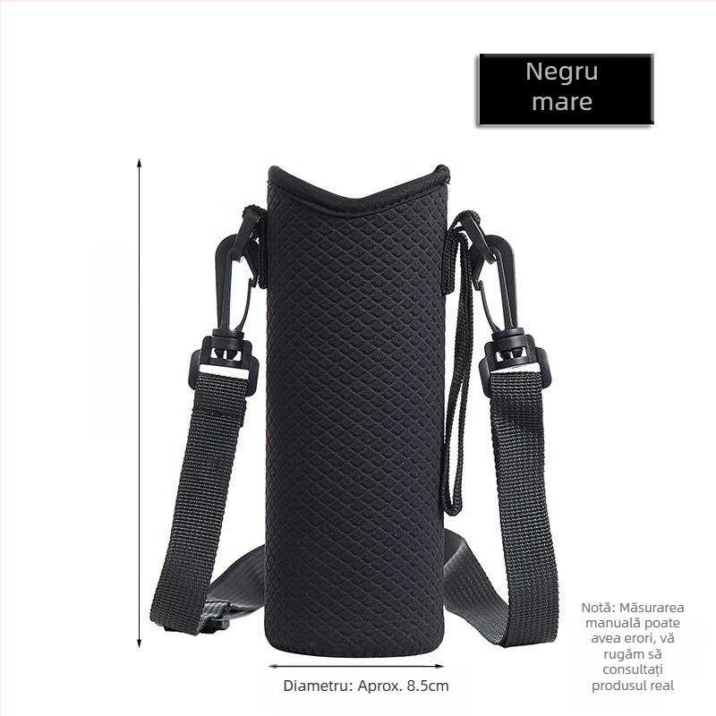 Husă izolantă pentru ceașcă cu curea crossbody, pentru sticlă de apă, capacitate mare, personalizare universală