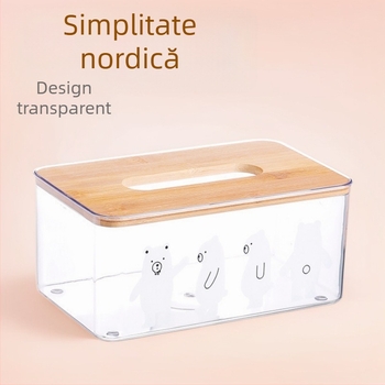Cutie pentru șervețele cu design urs, modernă și portabilă, pentru sufragerie și bucătărie