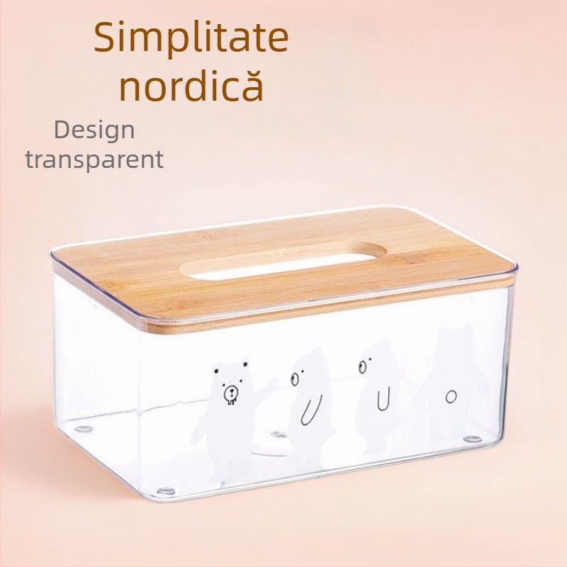 Cutie pentru șervețele cu design urs, modernă și portabilă, pentru sufragerie și bucătărie