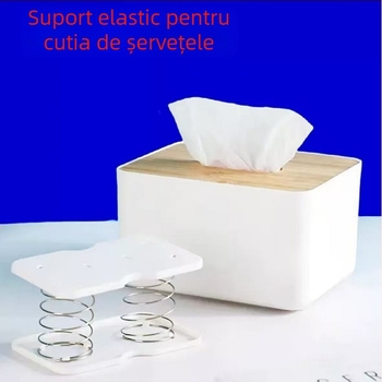 Cutie de șervețele pentru masă cu mecanism de ejectare cu arc, pentru extragere ușoară