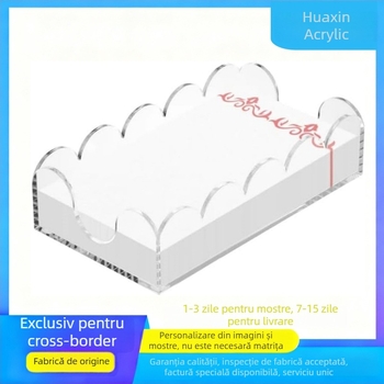 Cutie de șervețele din acrilic și suport în formă de ventilator, organizator de birou pentru prosoape de oaspeți, decor pentru nuntă