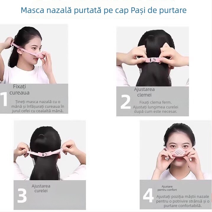 Mască nazală respirabilă cu ventile de respirație, anti-praf, unisex, pentru polen, praf, fum de smog, vapori de ulei, alergii și protecție la sudură