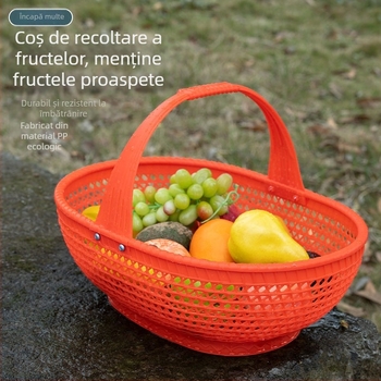 Coș de depozitare pentru uz casnic, coș portabil pentru fructe și legume, coș de bucătărie împletit
