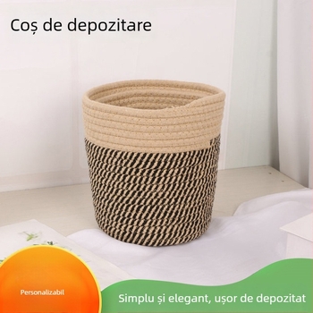 Coș de rufe din sfoară de bumbac, pentru podea, decorativ, spațiu de depozitare