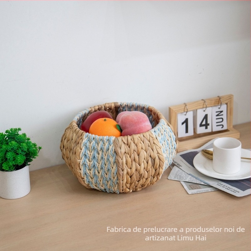 Ghivece împletite manual pentru plante și coșuri de depozitare, decor de casă în stil pastoral, capacitate mare