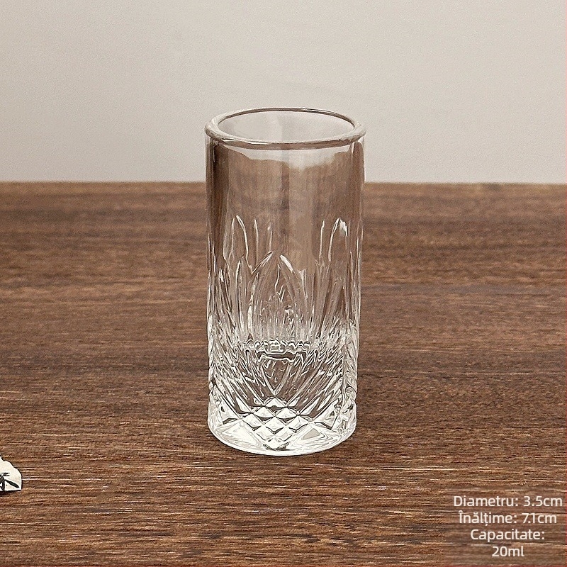 Pahar mic gravat cu diamant pentru băuturi spirtoase și vin, uz casnic, 1–100 ml