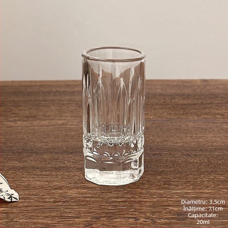Pahar mic gravat cu diamant pentru băuturi spirtoase și vin, uz casnic, 1–100 ml