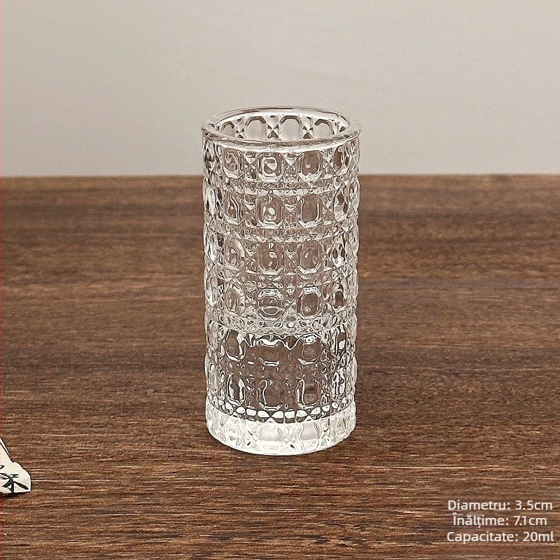 Pahar mic gravat cu diamant pentru băuturi spirtoase și vin, uz casnic, 1–100 ml