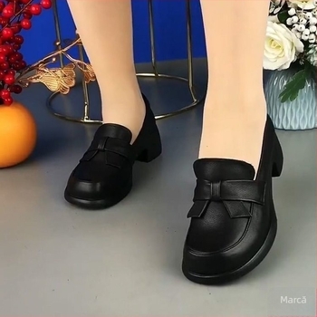 Loafers damă retro toamnă 2025, stil britanic, piele PU moale, talpă moale, confortabili