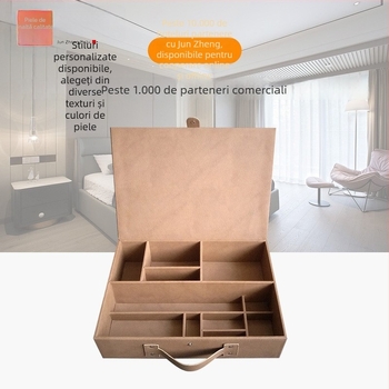 Cutie de depozitare portabilă din piele, cutie de lux din piele, cutie cadou personalizabilă pentru nuntă