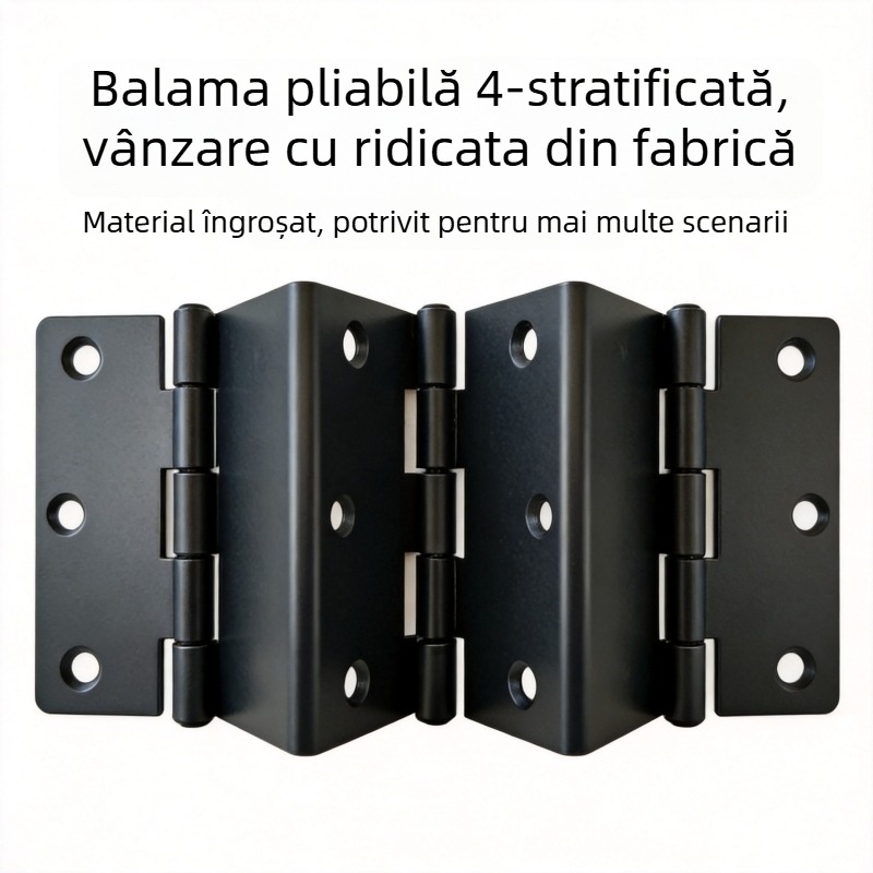 Balama universală din fier pentru mobilier și ușile de dulap, patru foi, șase sau opt găuri, îndoire simplă, hardware îngroșat