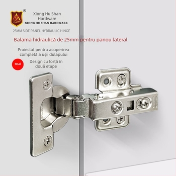 Cernier hidraulic pentru panouri de dulap de 25 mm grosime, amortizare în două etape