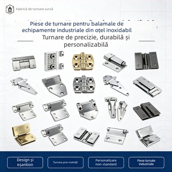 Balama din oțel inoxidabil, turnare de precizie, pentru echipamente industriale; balama ascunsă turnată