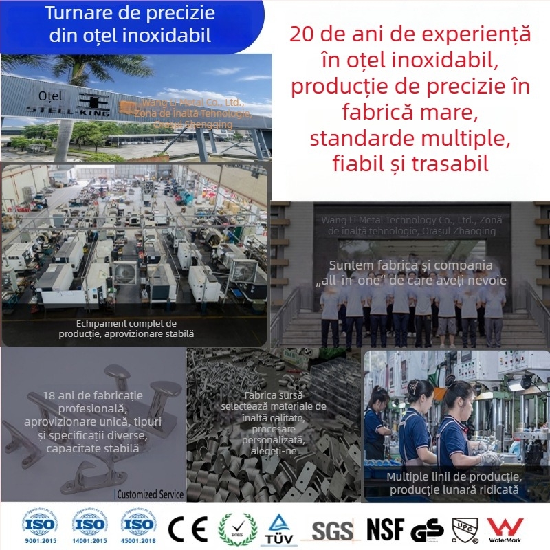 Balama din oțel inoxidabil, turnare de precizie, pentru echipamente industriale; balama ascunsă turnată