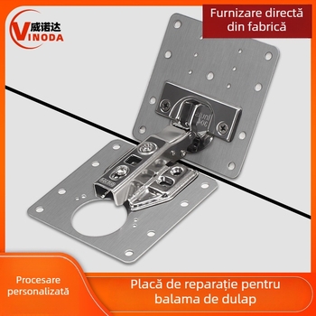 Vinoda placă de reparare a balamalelor pentru ușă, oțel inox, fixator și reglaj pentru panouri de ușă