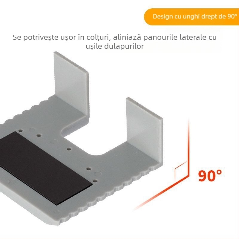 Localizator multifuncțional de găuri pentru balamale ale ușilor de dulap — instrument de montaj pentru ușile garderobei și al dulapului de bază