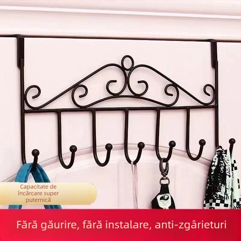 Cârlig pentru ușă, fără urme, umeraș pentru haine și suport pentru pălării, montaj pe perete, fără cui