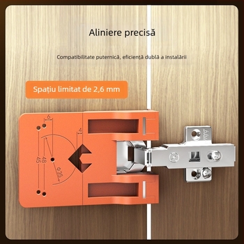 Noul element de poziționare magnetic pentru balamaua ușii de dulap, cu limită de spațiu de 2,6 mm și unealtă de instalare rapidă
