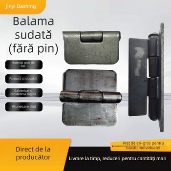 Balama din fier îngroșată de 3 inci, sudată, pentru porți și vehicule, balama detașabilă, grea, 4 mm grosime