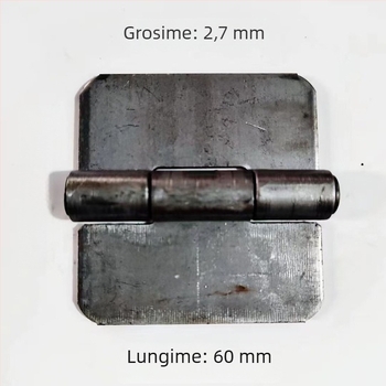 Balama din fier îngroșată de 3 inci, sudată, pentru porți și vehicule, balama detașabilă, grea, 4 mm grosime