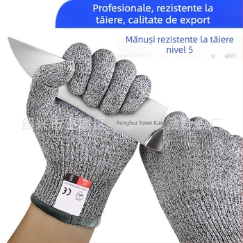 Mănuși anti-tăiere, anti-derapare, anti-perforație, pentru bucătărie alimentară și lucru în aer liber, rezistente la uzură, protecție împotriva prafului pentru grădină