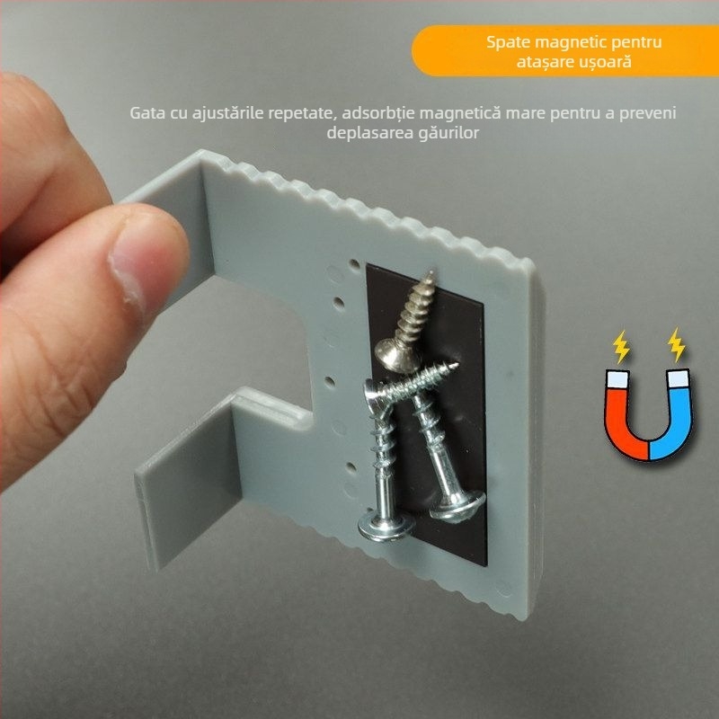 Localizator de găuri pentru balamale – piesă de montaj multifuncțională pentru uși de garderobă și dulapuri de bază