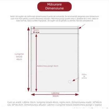 Geantă OPP autoadezivă, 22×34 cm, pentru documente A4, impermeabilă și rezistentă la praf, închidere auto