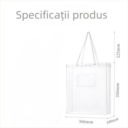 Geantă transparentă de depozitare pentru examenele de admitere, dosar de documente impermeabil cu două straturi