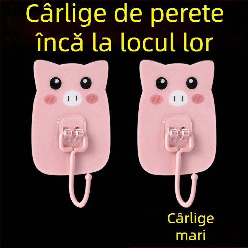 Cârlig lipicios cu animale drăguțe – puternic, fără urme, montare fără găuri, pentru ușă, baie și frigider