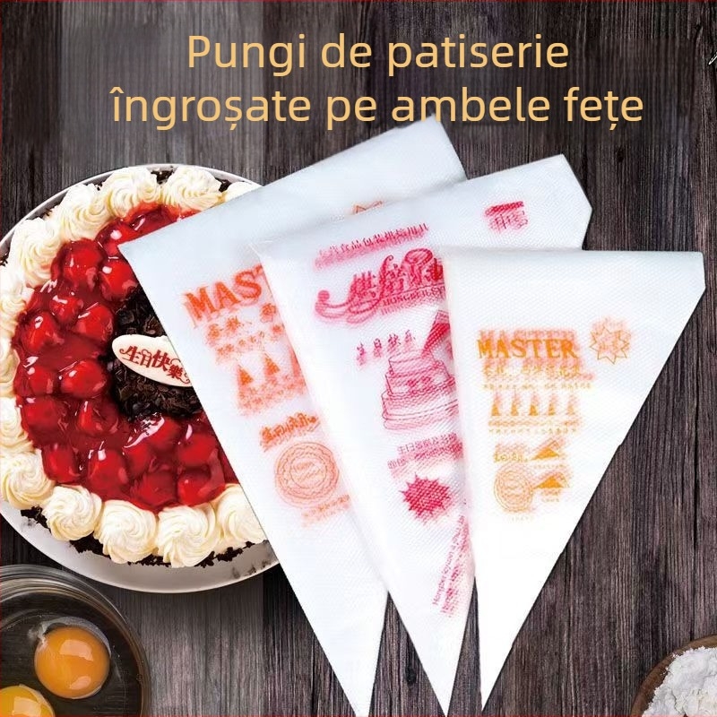 Set de saci pentru ornare de unică folosință cu duze pentru fursecuri și prăjituri – kit de instrumente pentru coacere, personalizabil