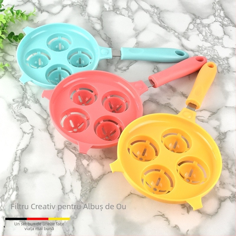 Separator de albuș din plastic cu patru găuri și izolator de gălbenuș pentru cofetărie
