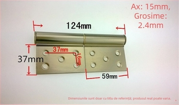 Balama din aluminiu pentru ușa de baie, în formă de drapel, 5 inci, demontabilă, model 39