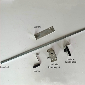 Deschizător manual de ferestre cu șină și pinion, aliaj de aluminiu, pentru ventilație casnică