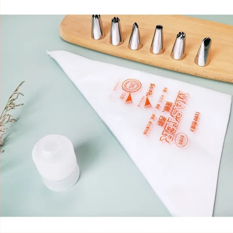 Set de pungi pentru decorare cu duze, instrumente pentru hrana bebelușilor, set complet de forme de copt și pungi de decorare frișcă de unică folosință