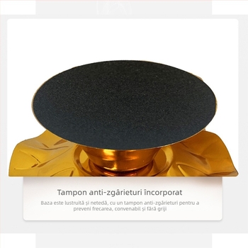 Suport pentru lampă de unt în formă de frunză de lotus, pentru ofrande lui Buddha, cu covoraș antiaderent, lampă lotus cu șapte stele, accesorii budiste