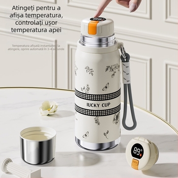 Gardenia cană izotermă inteligentă cu afișaj de temperatură, din oțel inoxidabil 316, capacitate mare, pentru exterior