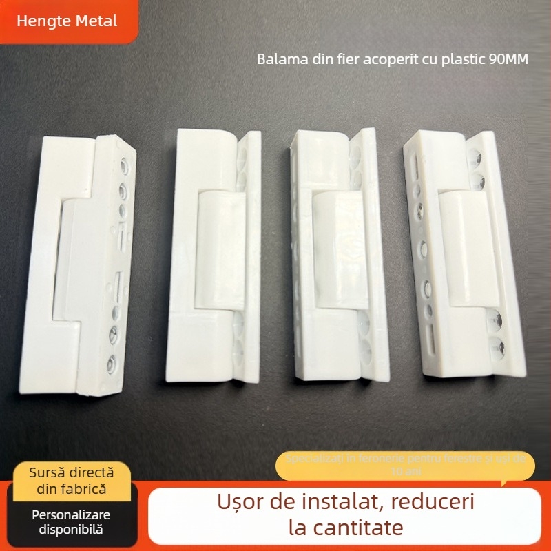 Balama din fier cu acoperire plastică de 90 mm pentru ferestre interioare și exterioare