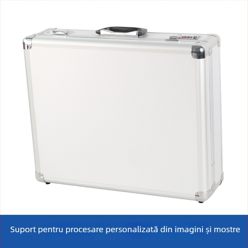 Cutie portabilă din aliaj de aluminiu pentru unelte și instrumente, cu lacăt de parolă; cutie de probe pentru accesorii pentru uși și ferestre