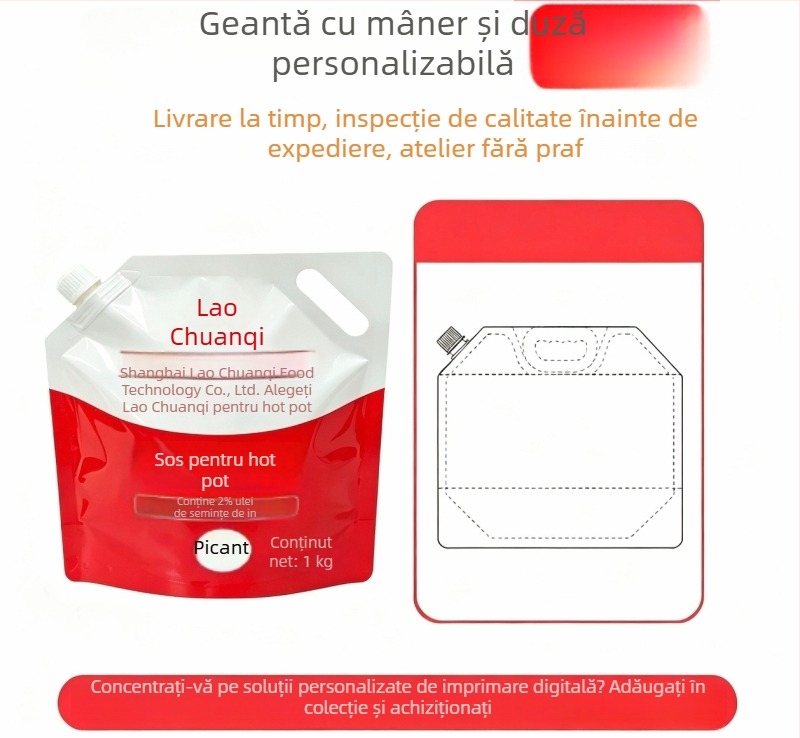 Saci personalizați de ambalare alimentară, impermeabili cu folie de aluminiu, pungă stand-up cu sigiliu pe opt laturi, pentru ceai, cafea și gustări