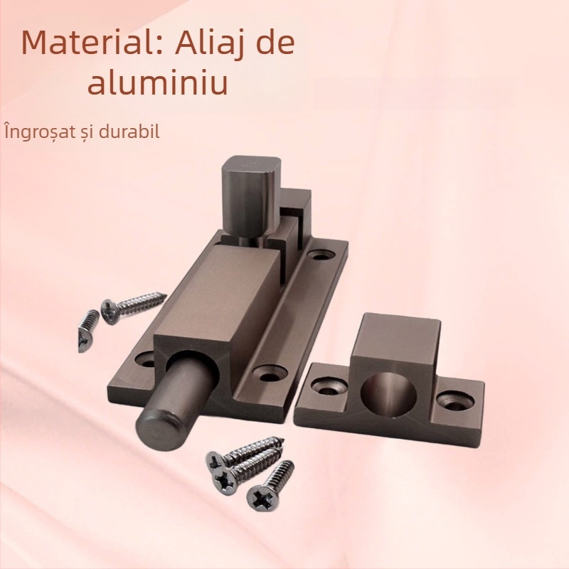 Zăvor ușă din aliaj de aluminiu, încuietoare mai groasă, montaj pe suprafață, pentru uși din lemn și dulapuri, accesorii pentru ferestre