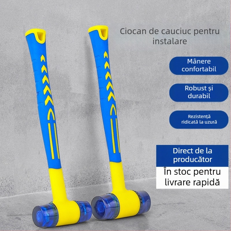 Ciocan de cauciuc pentru arte și meșteșuguri, utilizare în teren, montaj ușă și fereastră, masaj