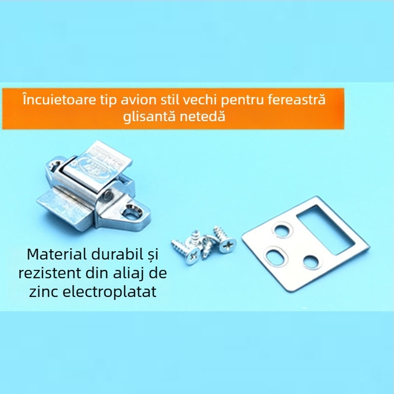 Încuietoare pentru ferestre din aliaj de aluminiu pentru balcon, cu arc automat, pentru ferestre glisante, funcționare liniă, stil clasic
