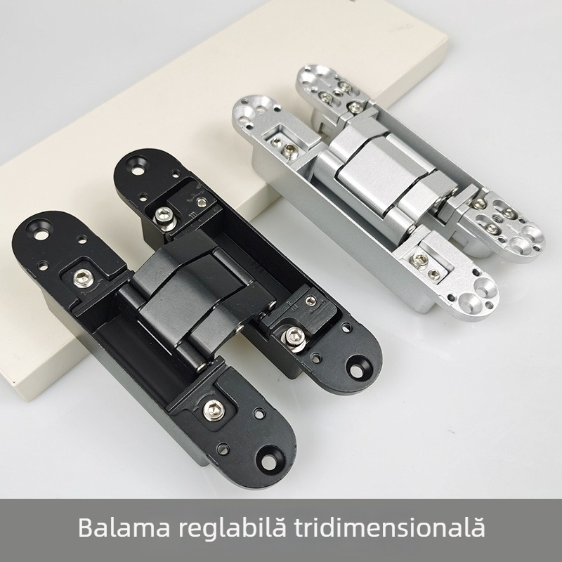 Balama ascunsă reglabilă 3D pentru uși din lemn – deschidere interioară/exterioară, balama încrucișată pliabilă