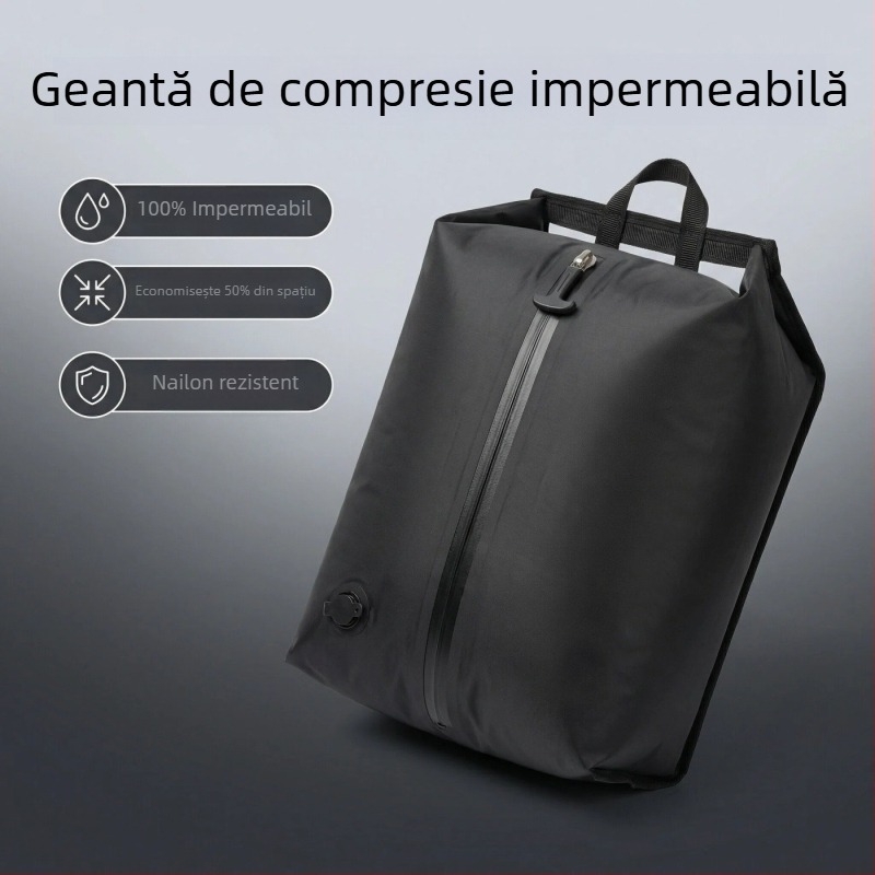 Geantă de stocare cu vid pentru rucsac și bagaje, capacitate mare, impermeabilă, evacuare aer, material cu 13 straturi