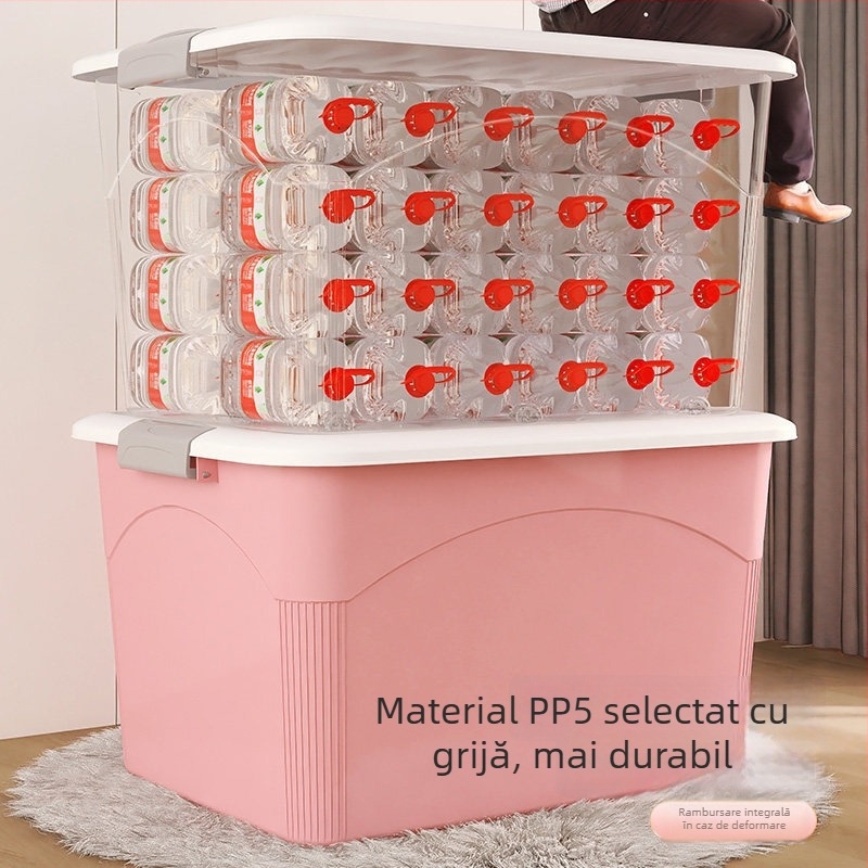 Cutie mare de plastic pentru depozitare, pentru uz casnic, capacitate extra-large pentru haine și pături