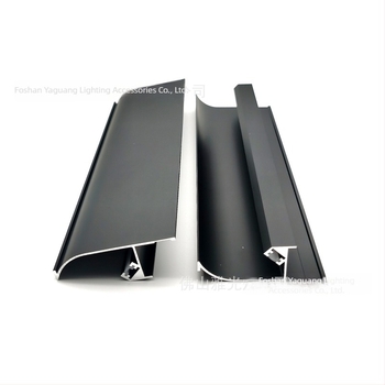 Kit canal din aluminiu pentru iluminare LED liniară, înălțime 60 mm pentru plintă de mobilier