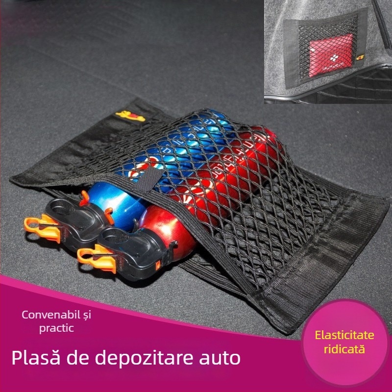 Buzunar Velcro din plasă pentru mașină — organizator pentru portbagaj și spațiu interior