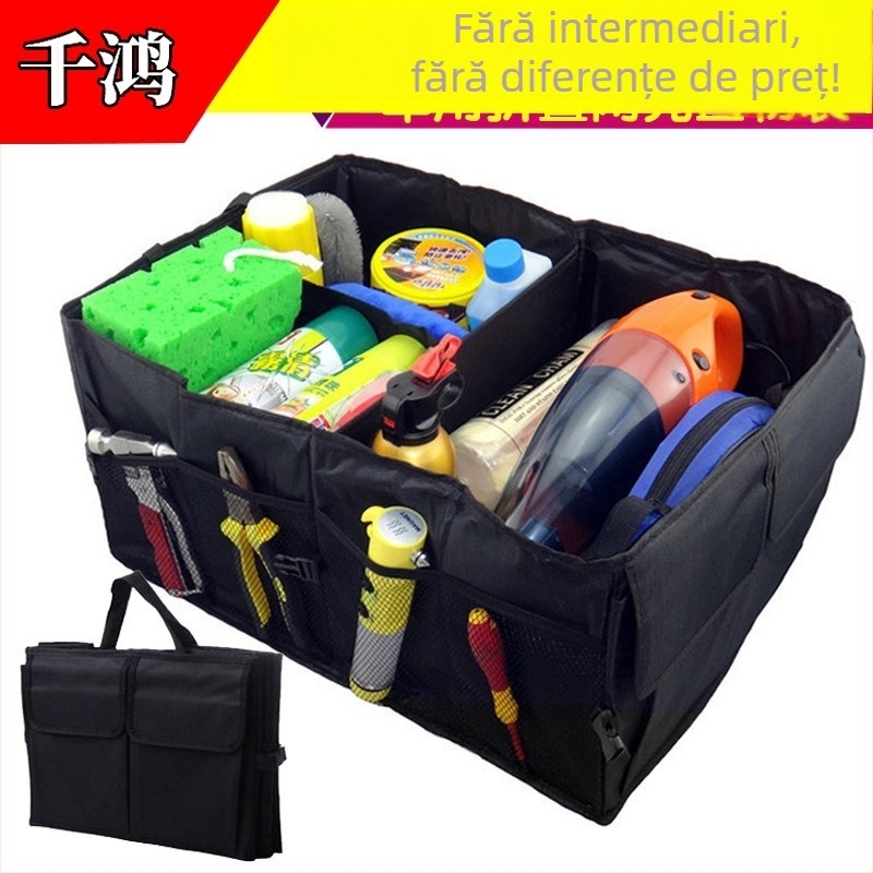 Organizator pliabil pentru portbagaj, 40 L, din țesătură Oxford, interiorul mașinii.